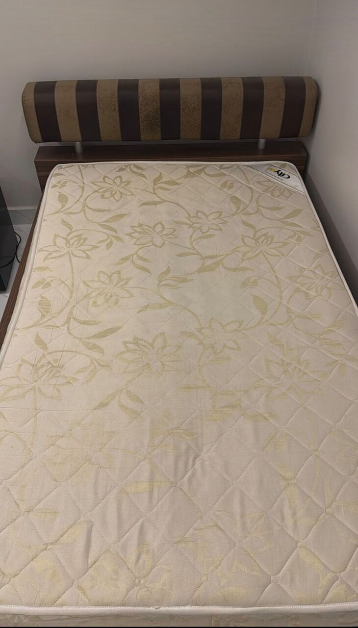 Riyadh, Furniture, SAR 350,  Single Bed With Mattress From City W Showroom For Sale
