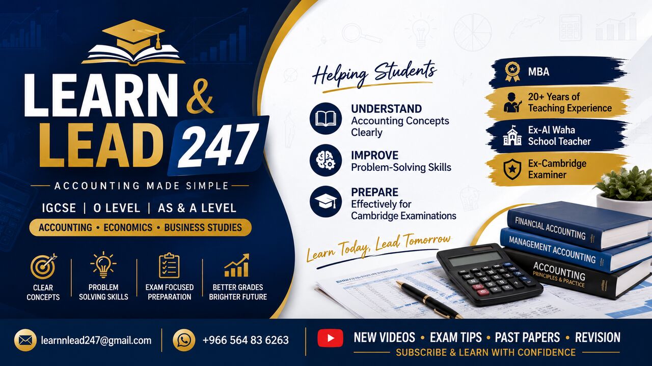 Jeddah, Lessons Offered, IGCSE/ O Levels & A-Level (Accounting, Economics & Business Studies) Tutor &ndash; Jeddah & Onli