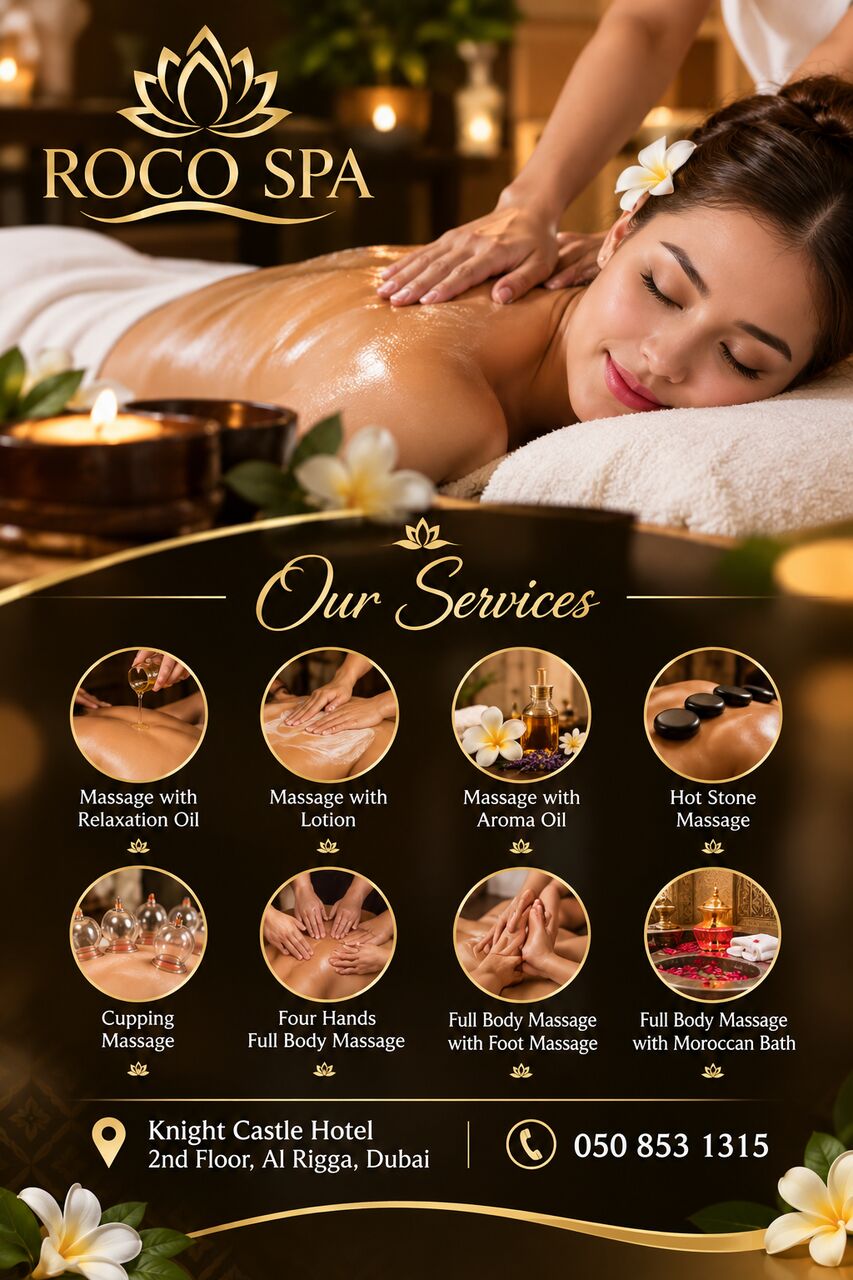 Al Rigga, Health, Premium Massage At Roco Spa