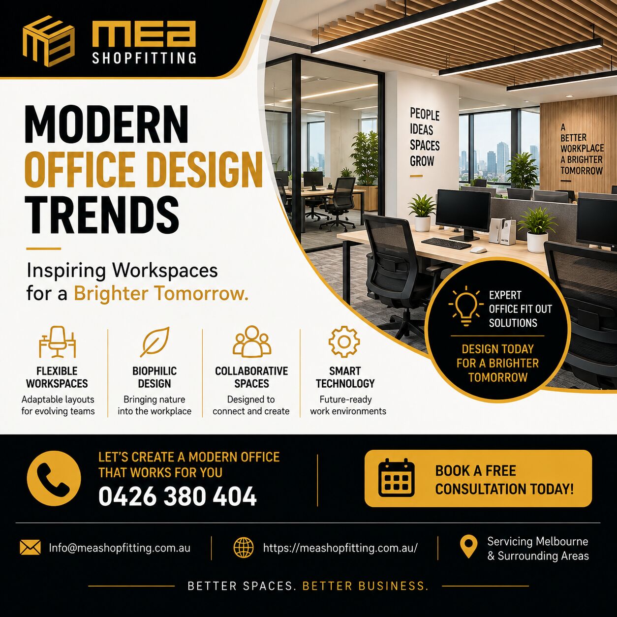 Melbourne, Construction, MEA Shopfitting &ndash; Modern Office Design Trends For Melbourne Businesses