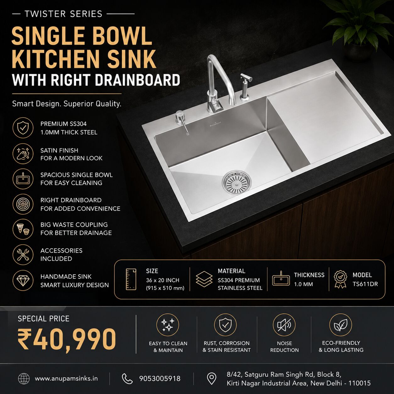 New Delhi, Household Items, INR 40990,  Buy Sink For Kitchen Online