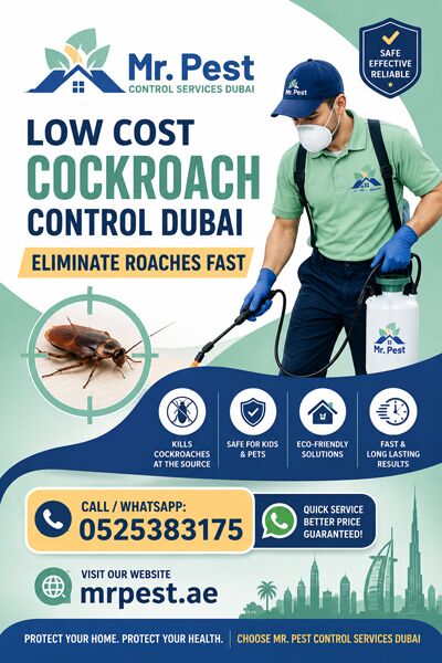 Al Barsha, Pest Control, Low Cost Pest Control Cockroach Dubai | Call 0525383175