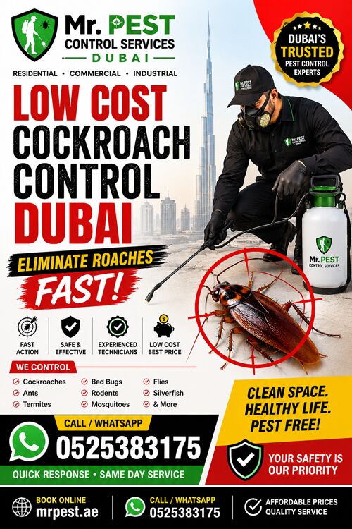 Al Barsha, Pest Control, Low Cost Pest Control Cockroach Dubai | Call 0525383175