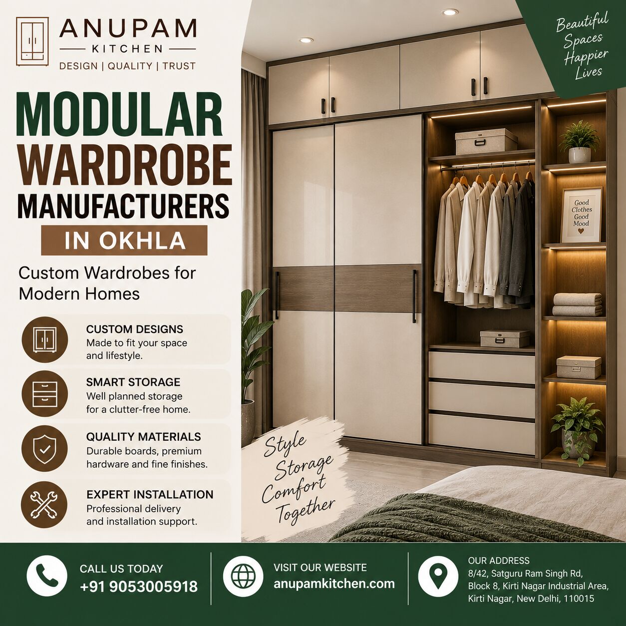 New Delhi, Construction, Stylish Modular Wardrobes For Homes In Okhla