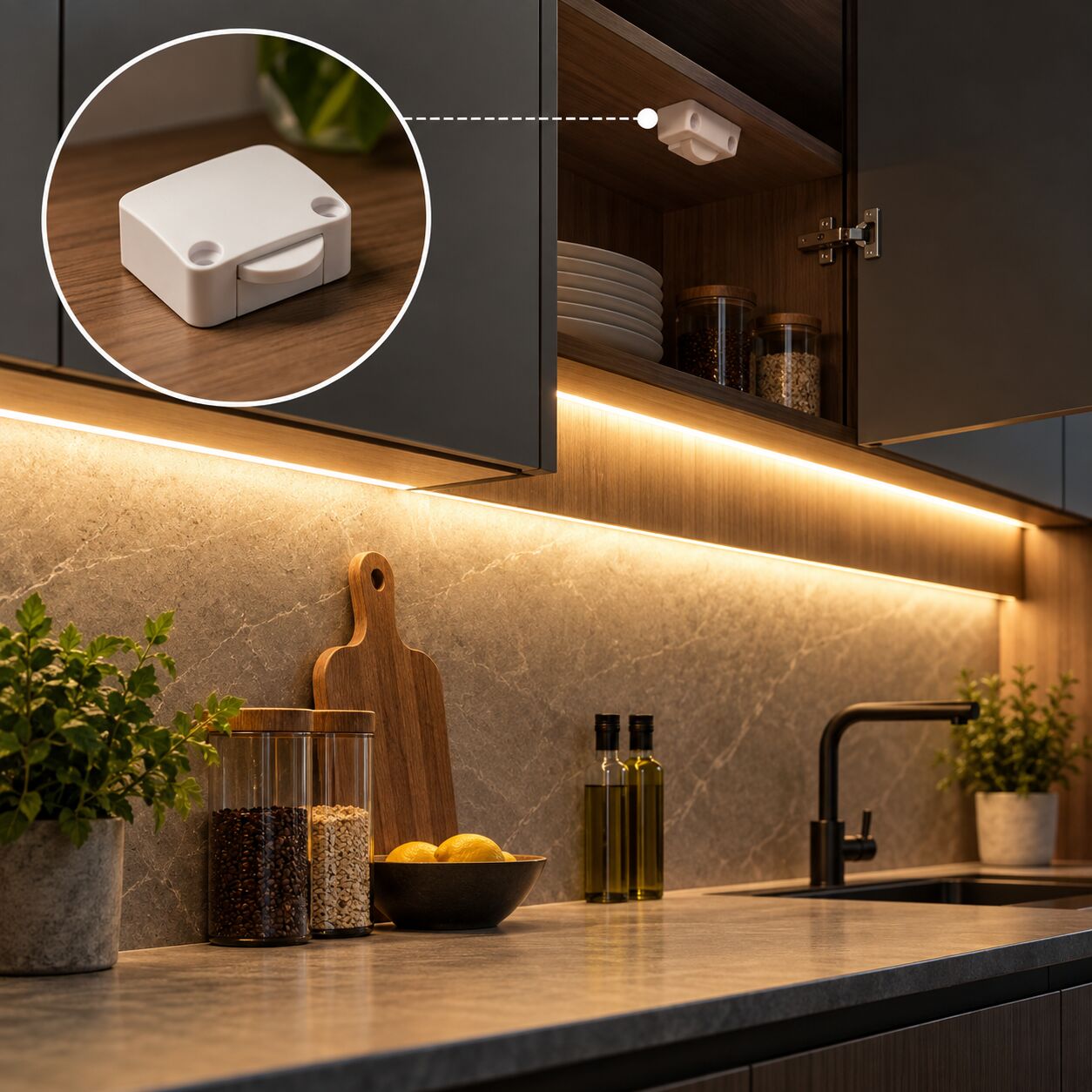 Noida, Electronics, How Motion Sensors Make Kitchen Cabinets More Convenient