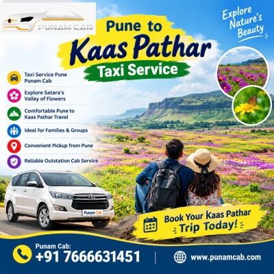 Pune, Travel, Taxi Service Pune To Kaas Pathar: Explore Satara&rsquo;s Valley Of Flowers