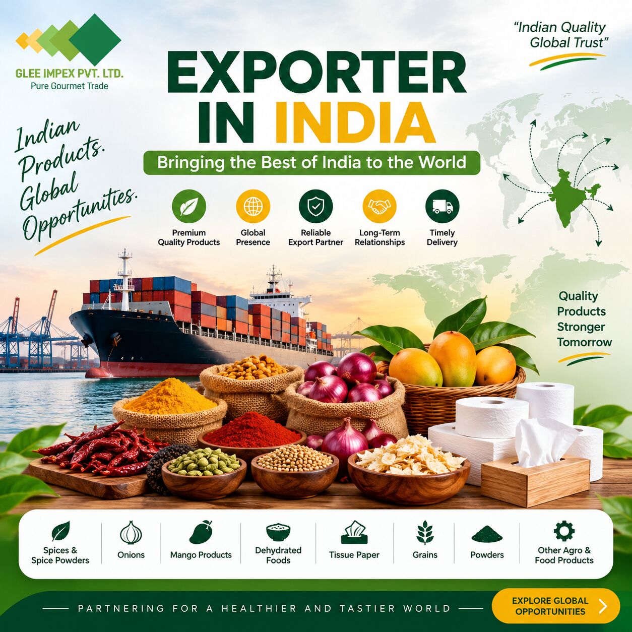 Mumbai, Food, Exporter In India | Indian Exporters & Suppliers &ndash; GLEE IMPEX