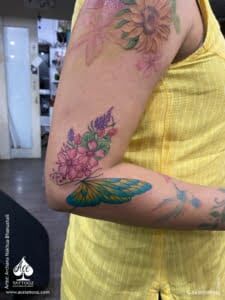 Mumbai, Creative, Floral Tattoo On Forearm: Botanical Beauty With A Modern Edge