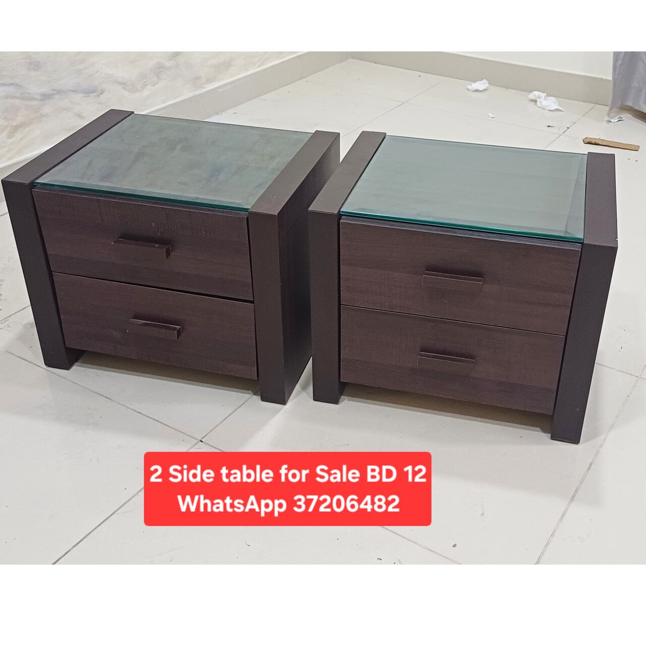 Manama, Furniture, BHD 12,  ✅️ 2 Side Tables For Sale In Good Condition With Delivery