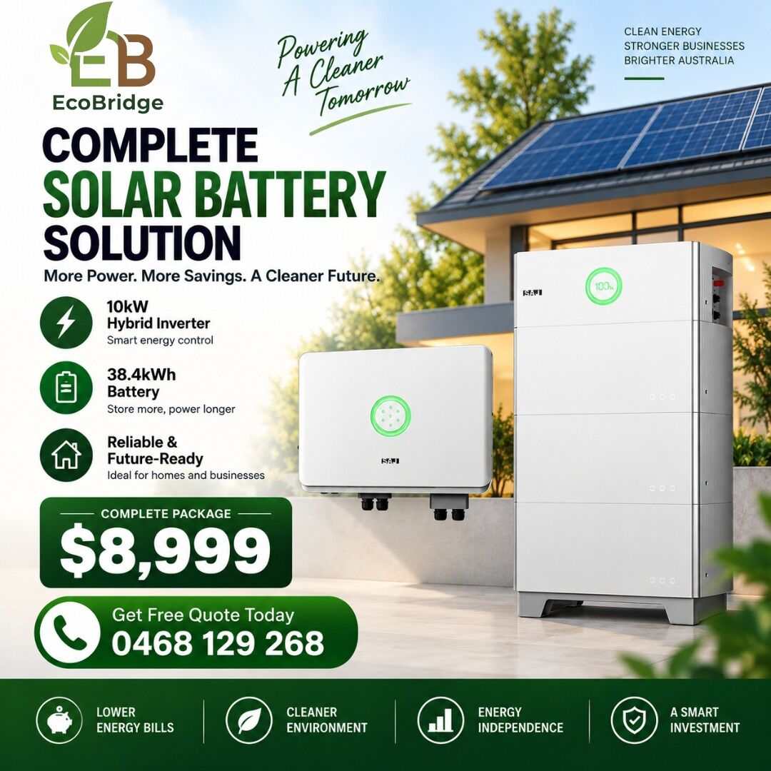 Melbourne, Electronics, AUD 8999,  ⚡ Complete Solar Battery Package – $8,999 Installed | EcoBridge