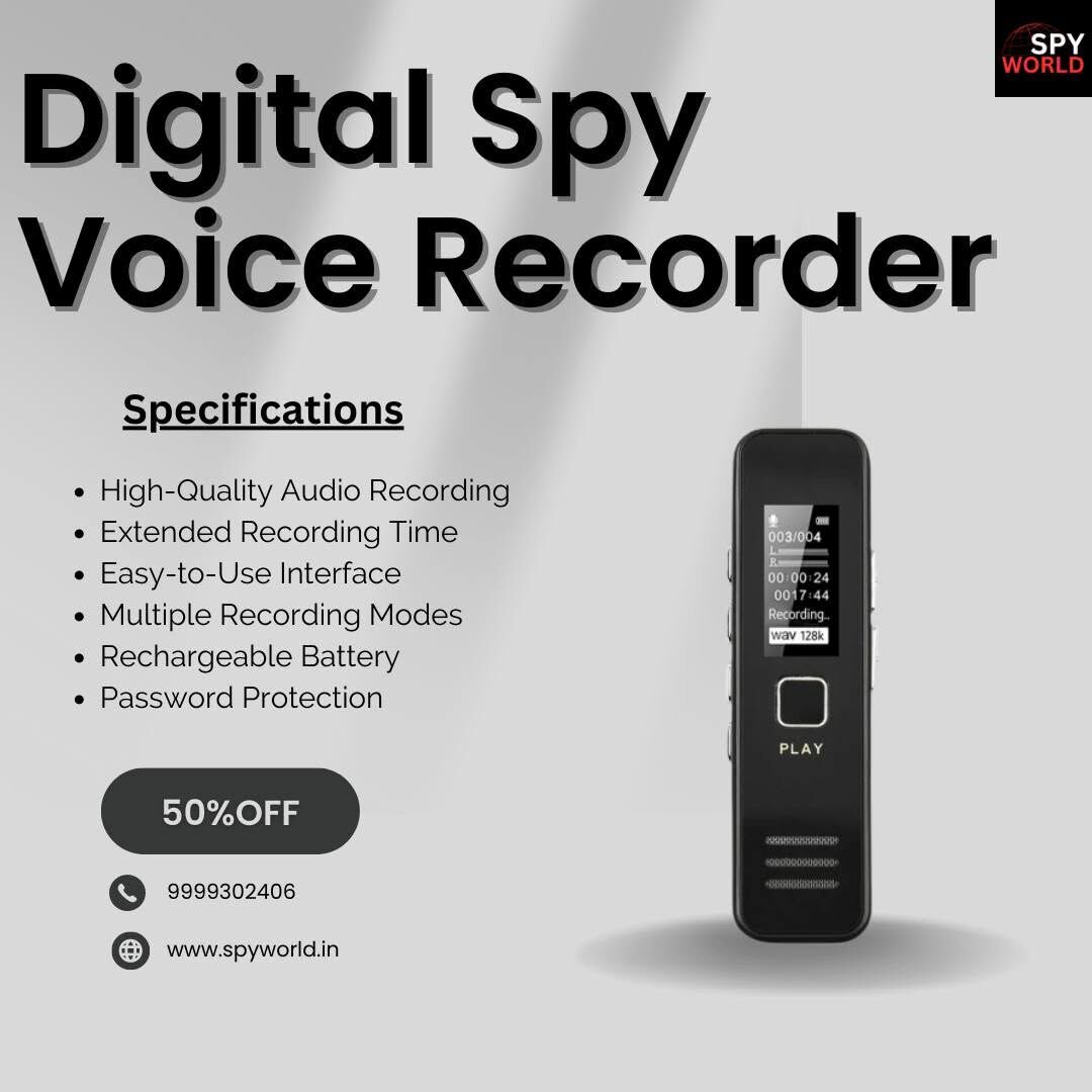 New Delhi, Electronics, INR 2999,  Mini Digital Voice Recorder In Bangaluru By Spy World