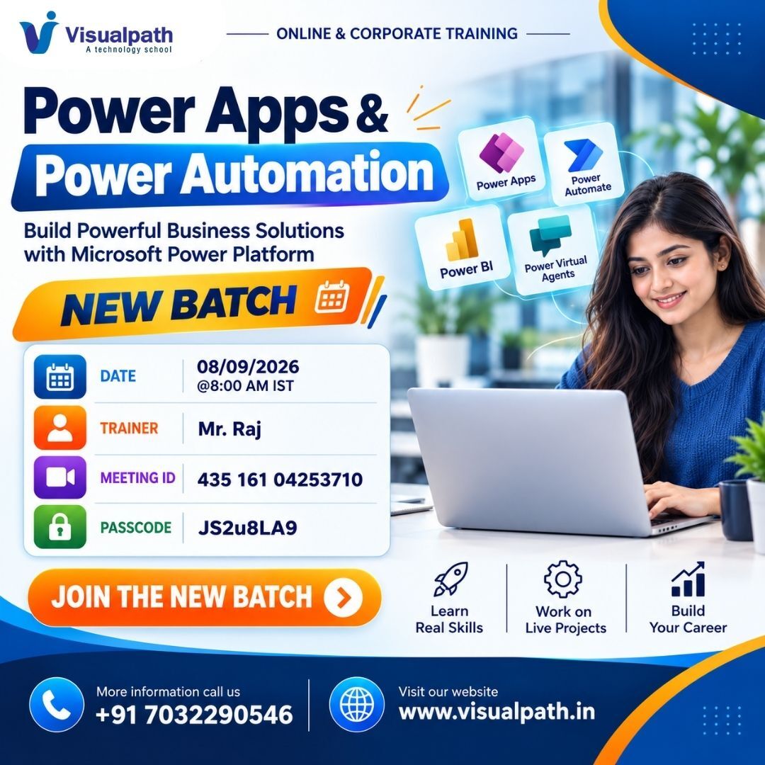 Hyderabad, Education, Power Apps & Power Automate New Batch Enrollment Open