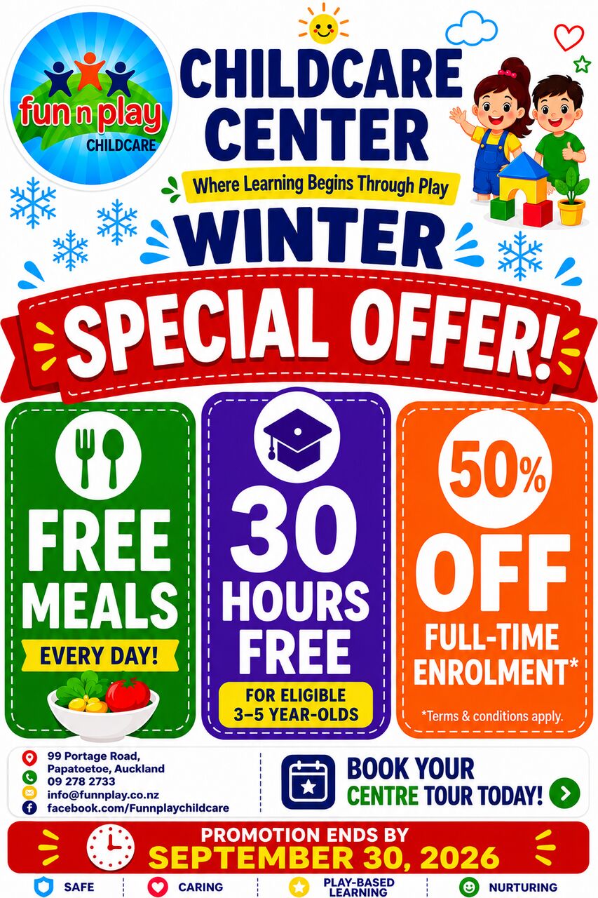 Auckland, Education, Daycare Papatoetoe: Enrolment Information | Fun N Play Childcare Centre