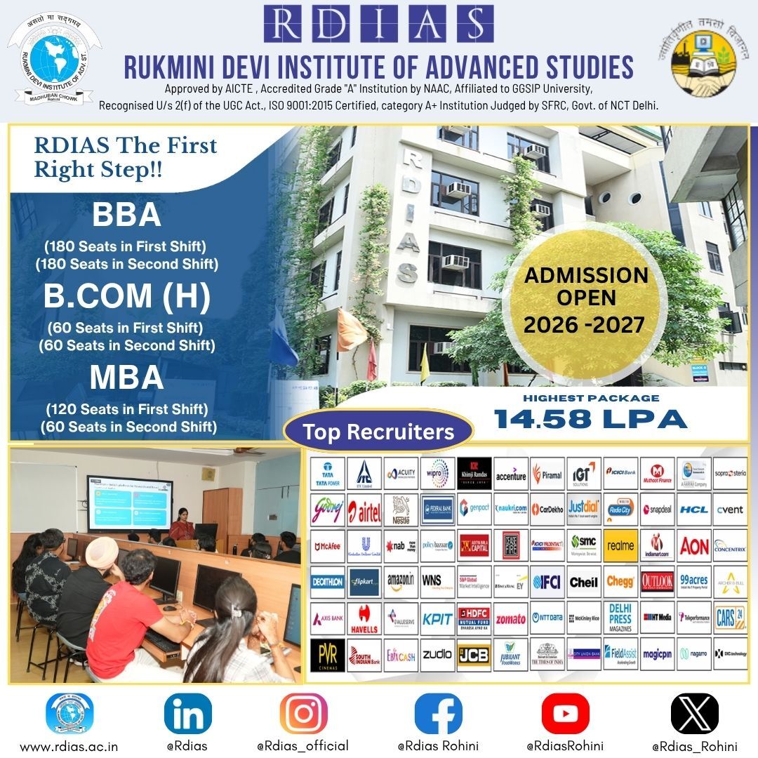Rohini, Education, MBA Admission 2026 In IP University Delhi: Eligibility, Process & Guide
