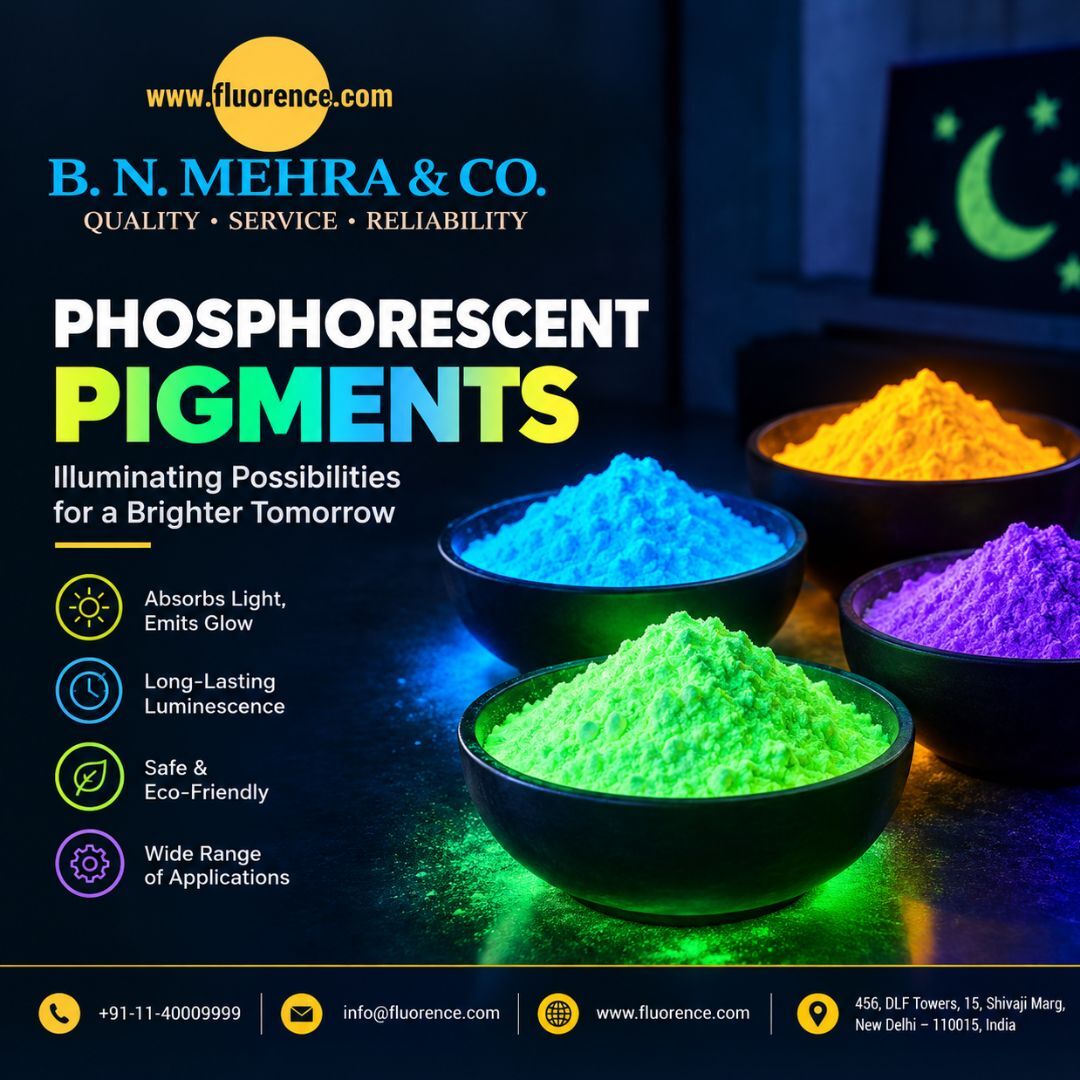 New Delhi, Materials, Phosphorescent Pigments | Vibrant & Long-Lasting Glow | Fluorence