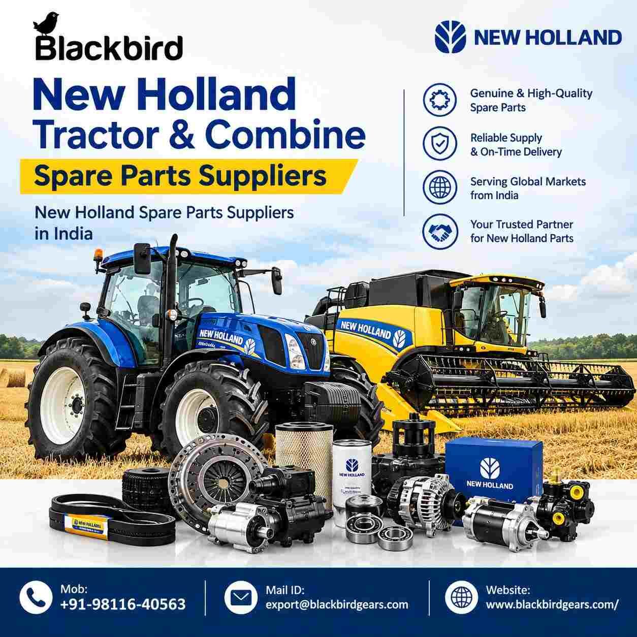 Mumbai, Business, Reliable New Holland Tractor Parts By Blackbird Gears
