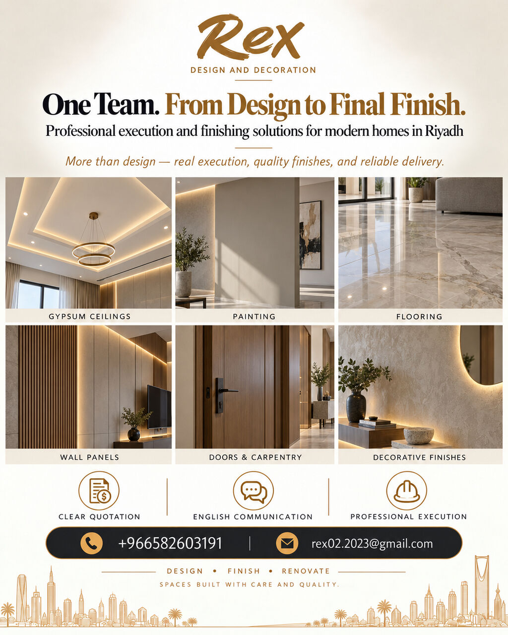 Riyadh, Interior Design, Complete Home Interior, Finishing & Renovation In Riyadh