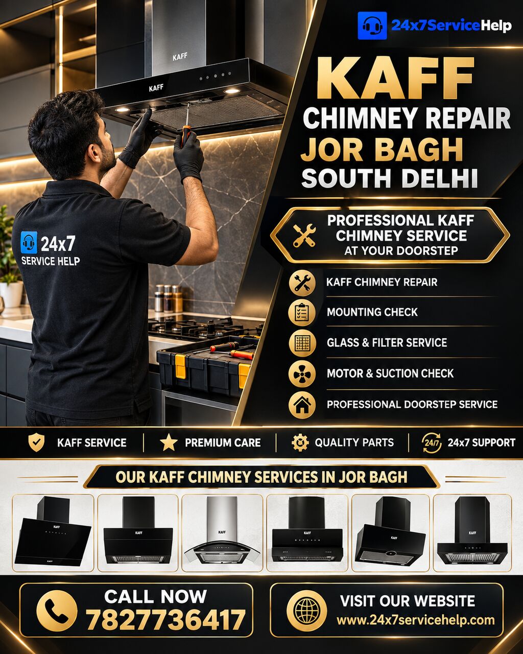 New Delhi, Appliance Repair, KAFF Chimney Repair Service In Jor Bagh South Delhi