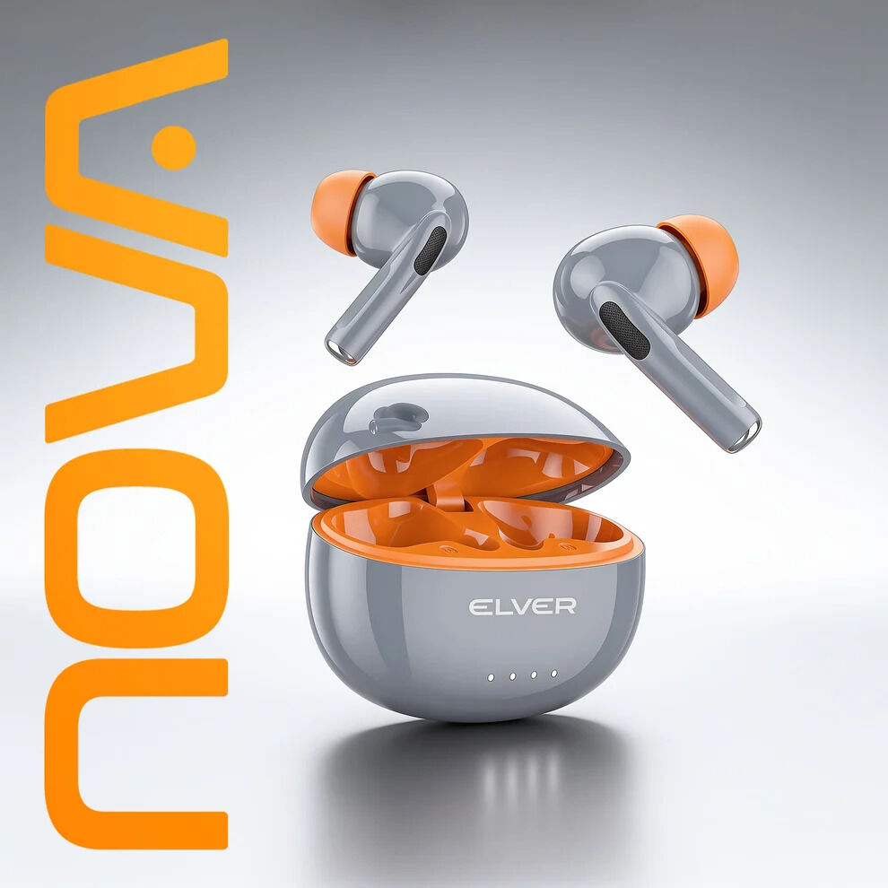 Mumbai, Electronics, INR 899,  Buy Elver Buds Nova TWS Earbuds Up To 40 Hours Playback (Orange)