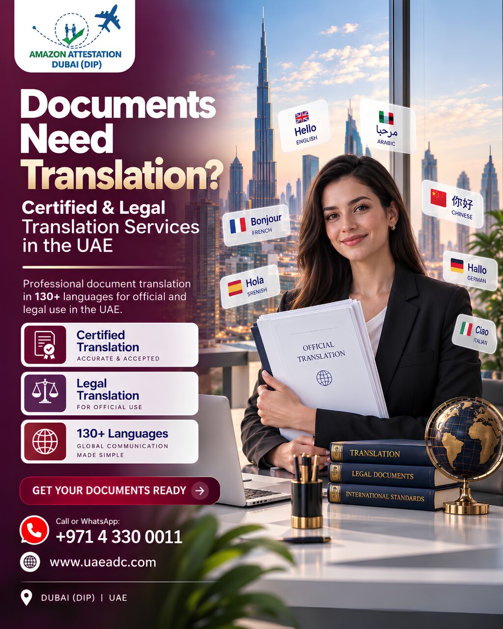 Dubai, Translation, Need Your Documents Translated For Official Use In The UAE?