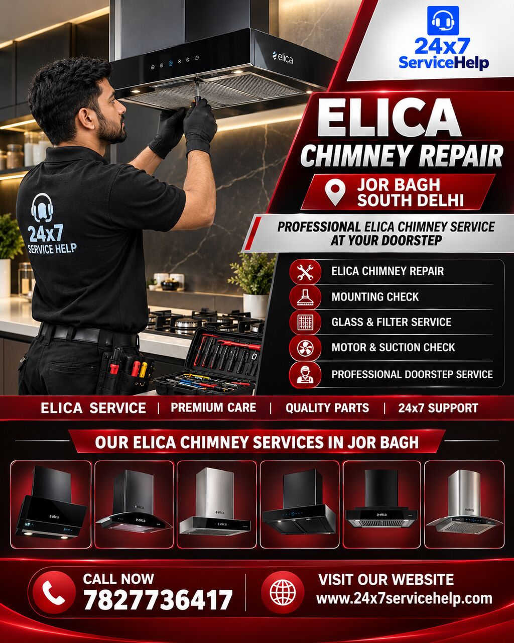 New Delhi, Appliance Repair, Elica Chimney Repair Service In Jor Bagh South Delhi