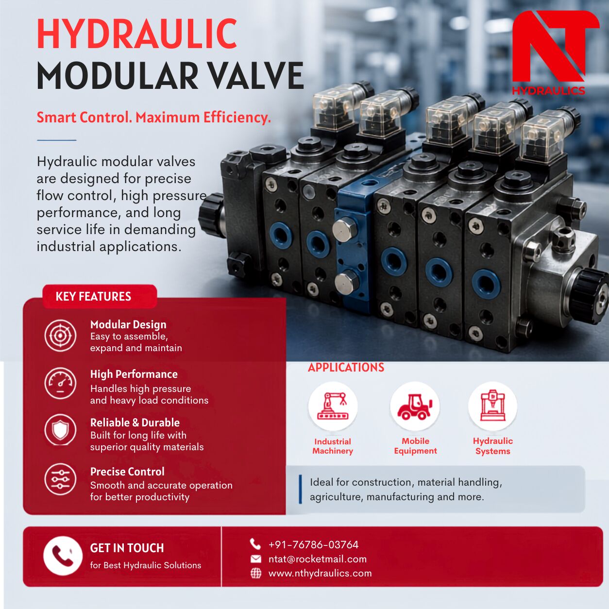 Ghaziabad, Wholesale Products, Hydraulic Modular Valve For Industrial Applications