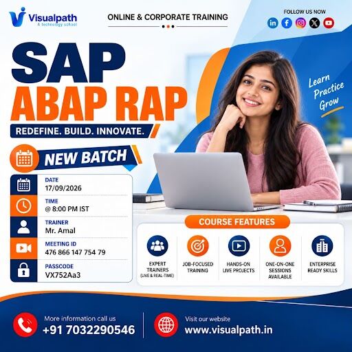 Hyderabad, Lessons Offered, SAP ABAP RAP Online Training: Join New  Batch Sep 17th