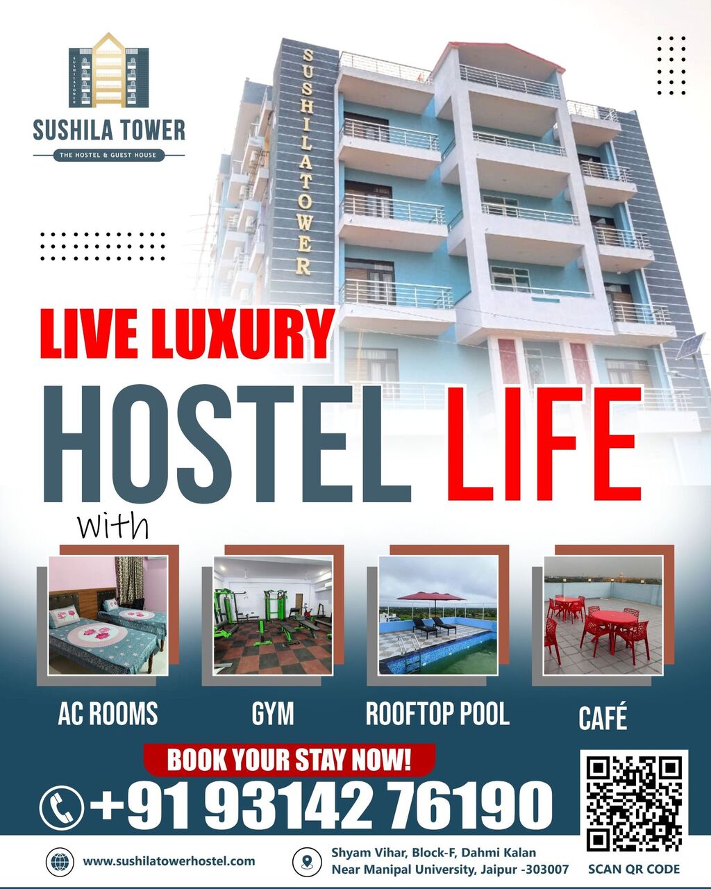 Jaipur, Business, Luxury AC Hostel Near Manipal University Jaipur