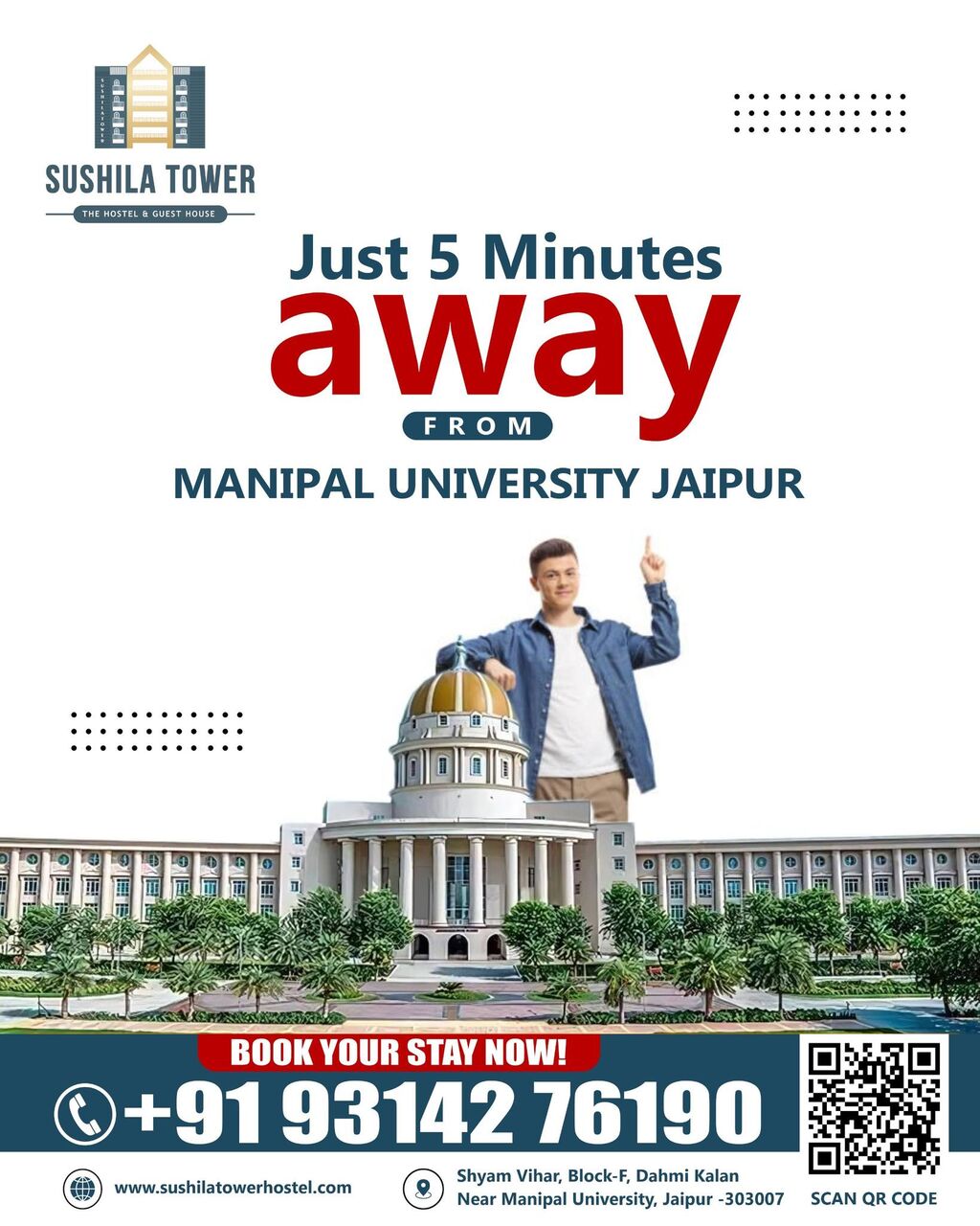 Jaipur, Business, Luxury AC Hostel Near Manipal University Jaipur