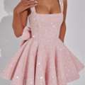 USD 29,  Buy Stylish Bow Party Dress For Women For Special Occasions At Travel Treasure