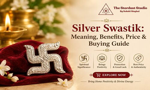 Gurgaon, Business, Shop Pure Silver Swastik Online At Best Price | The Stardust Studio