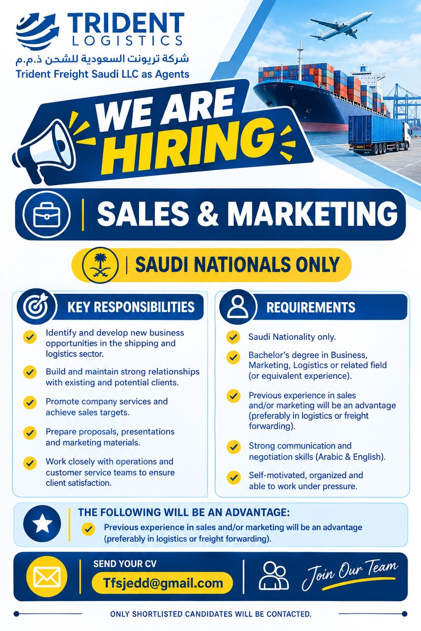 Jeddah, Jobs, Sales And Marketing (Saudi Only)