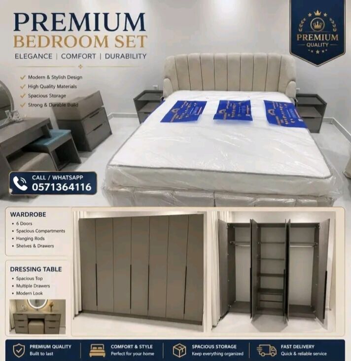 Jeddah, Furniture, SAR 5,  New Classic Premium Quality Bedroom Furniture Set
