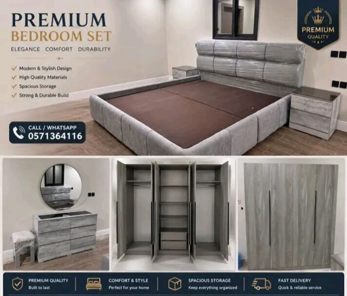 Jeddah, Furniture, SAR 5,  New Classic Luxurious Premium Quality Bedroom Furniture Set