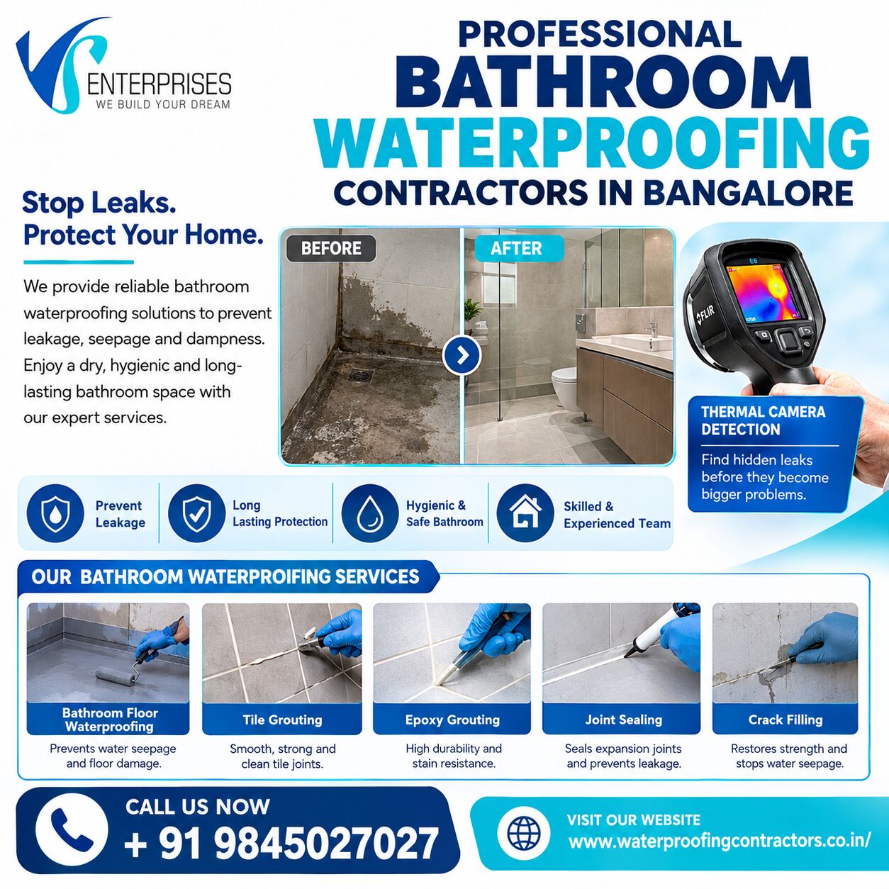 Bangalore, Construction, Professional Bathroom Waterproofing Contractors In Bangalore