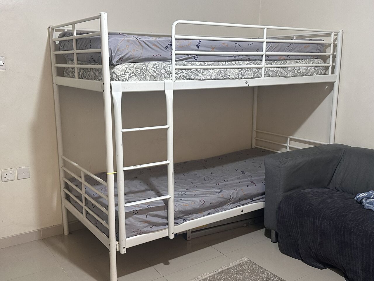 Mushrefah, Household Items, SAR 400,  IKEA Metal Bunk Bed + 2 IKEA Mattresses - Strong & Durable