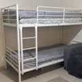 SAR 400,  IKEA Metal Bunk Bed + 2 IKEA Mattresses - Strong & Durable