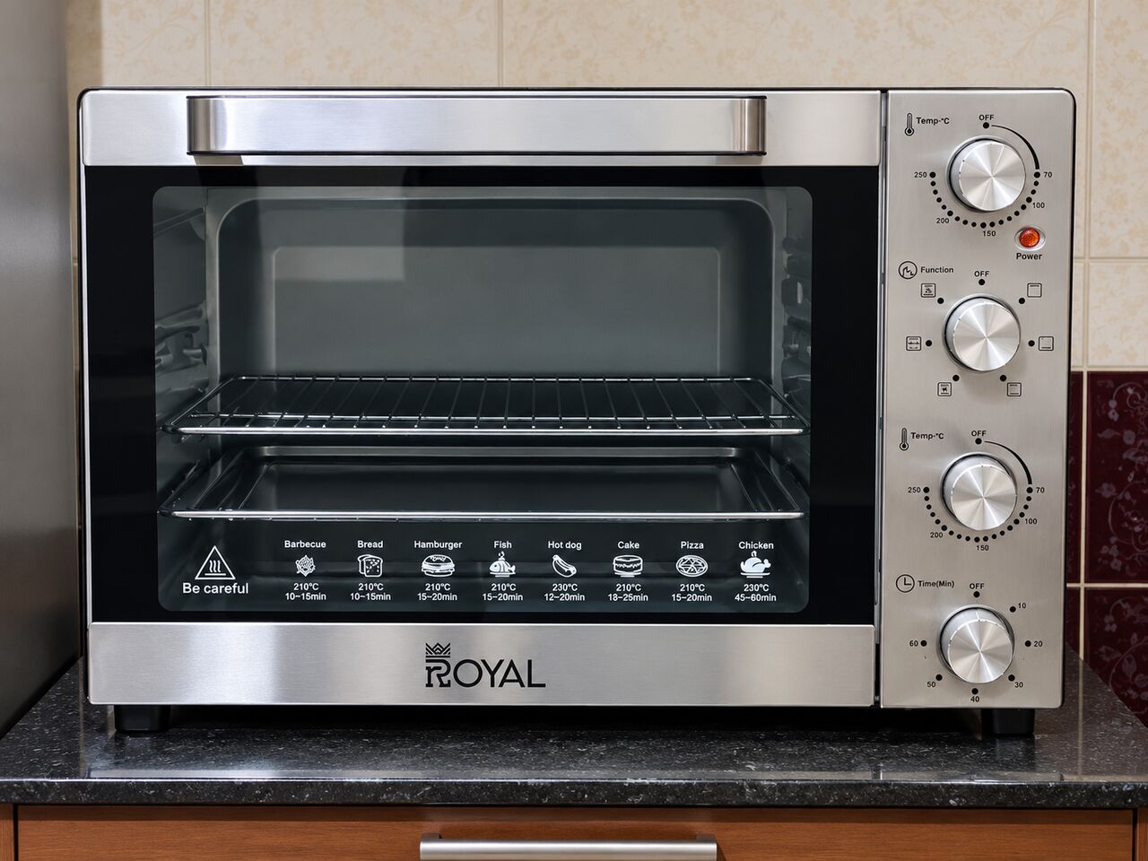 Mushrefah, Household Items, SAR 200,  Royal Electric Oven 60L 1900W - Stainless Steel, Like New