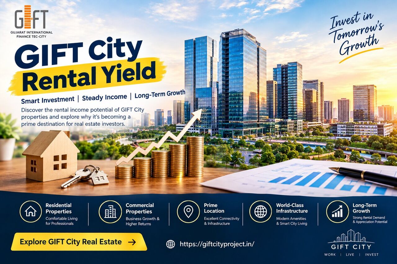Ahmedabad, Real Estate For Sale, GIFT City Rental Yield: Investment Potential & Property Returns