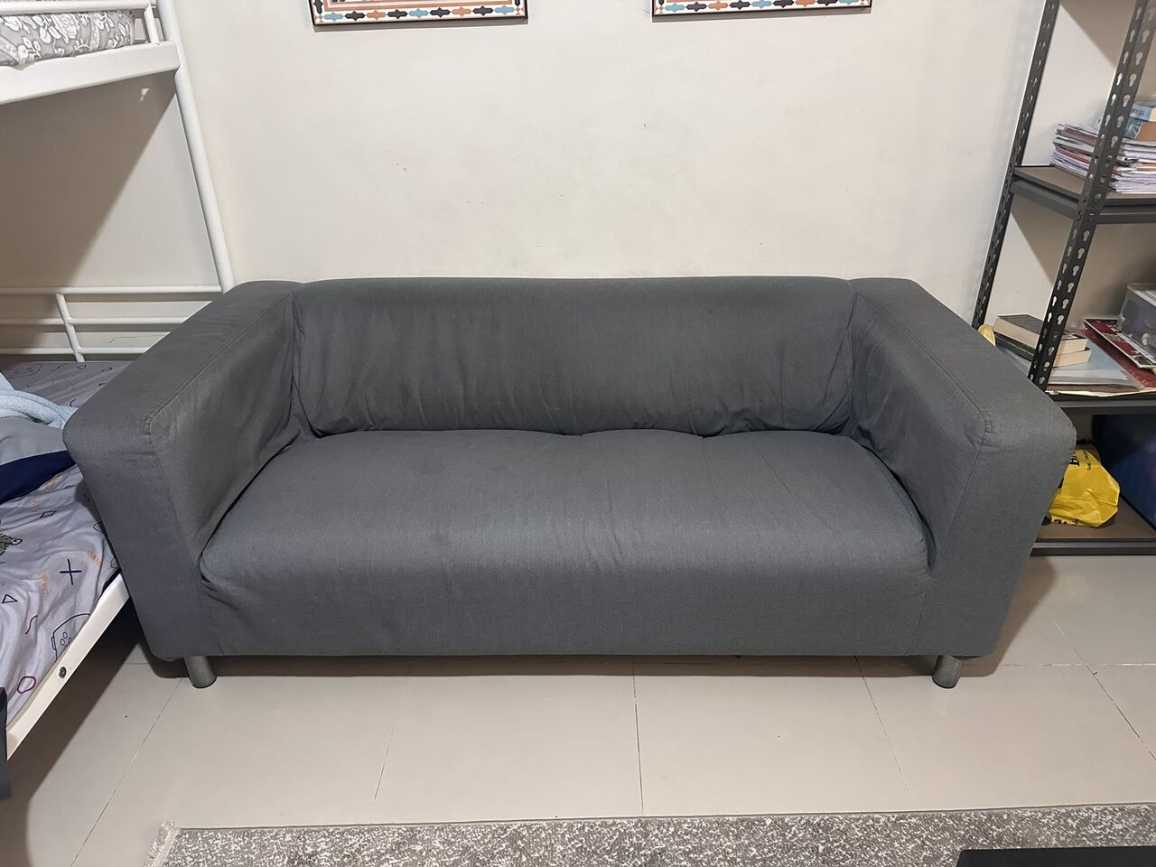 Mushrefah, Household Items, SAR 200,  IKEA 2-Seater Sofa - Dark Grey, Washable Cover