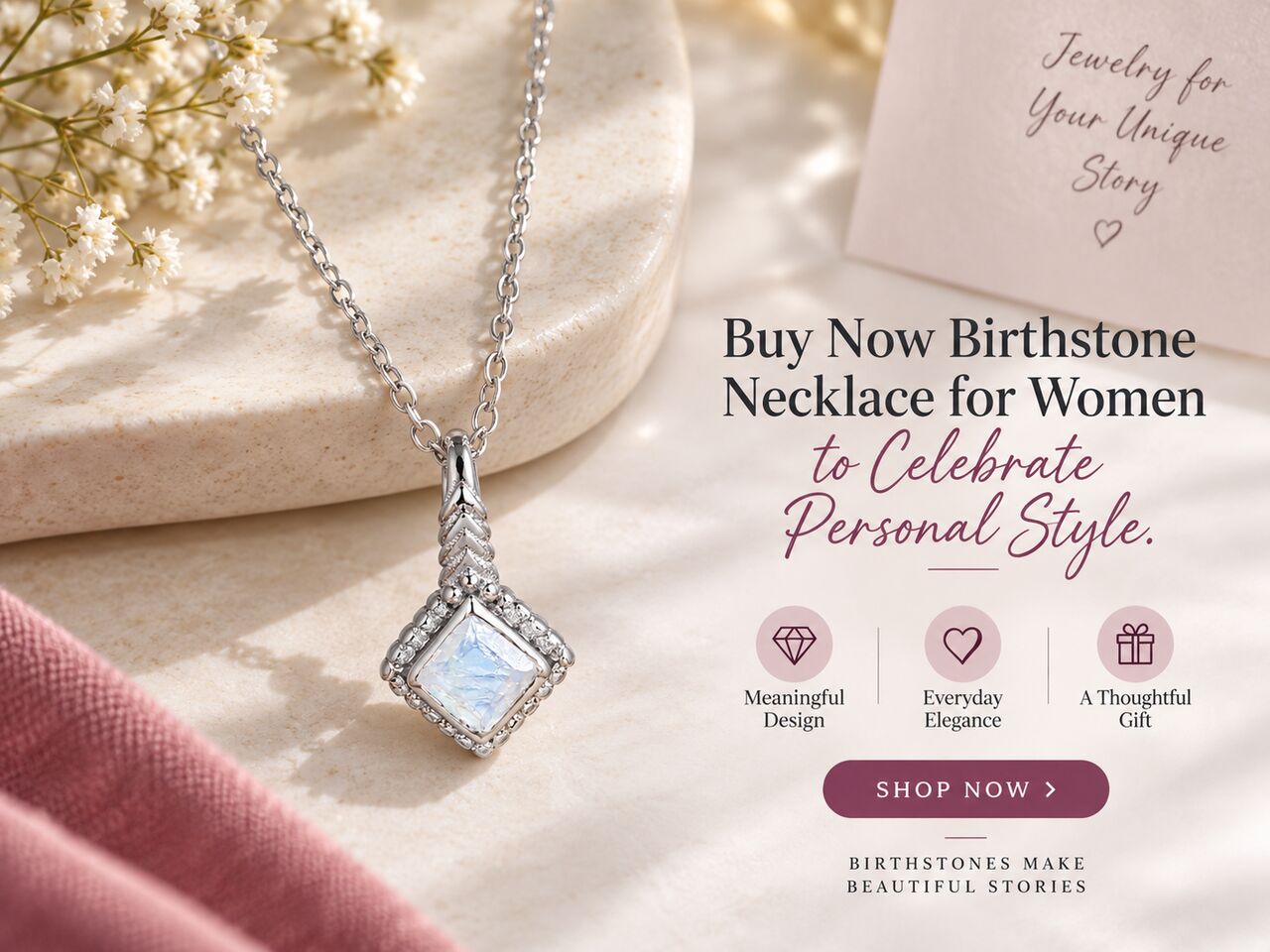 Jaipur, Jewelry, INR 6000,  Buy Now Birthstone Necklace For Women To Celebrate Personal Style