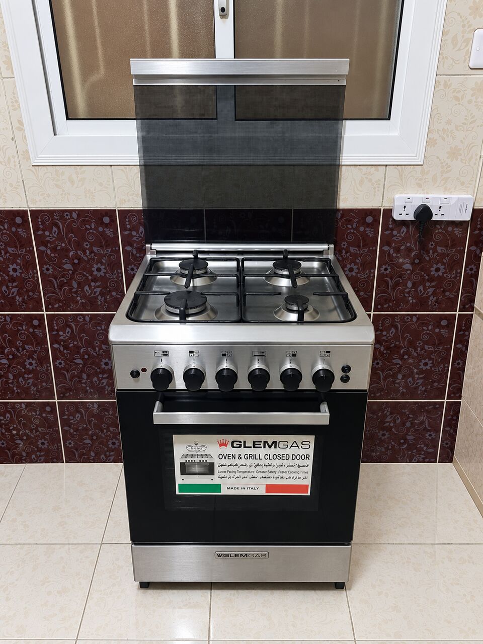 Mushrefah, Household Items, SAR 500,  GlemGas 4-Burner Gas Cooker With Oven & Grill - Made In Italy