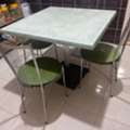 SAR 250,  Small Square Dining Table + 2 Chairs - Korean Top, Space Saving