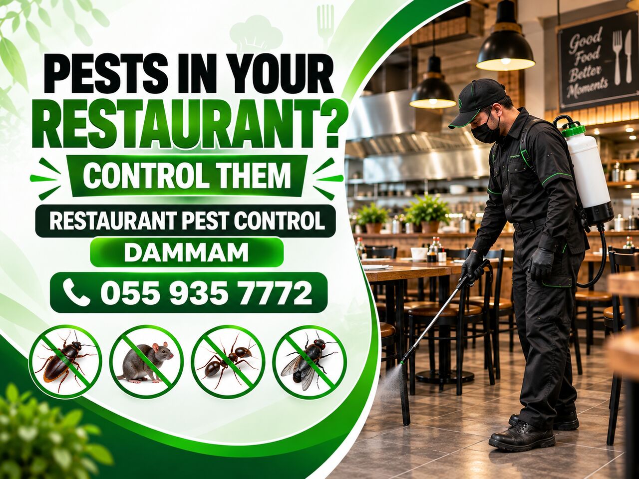Al Sharq, Pest Control, ✅✅ PESTS IN YOUR RESTAURANT? CONTROL THEM – RESTAURANT PEST CONTROL DAMMAM – ✅055 935 7772