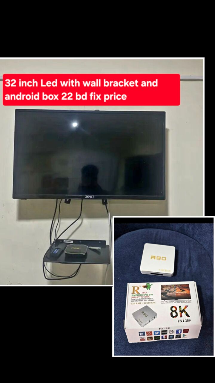 Manama, Electronics, BHD 22,  32 Inch Led With Android Box Wall Bracket 22 Bd Last Msg 3670 8372