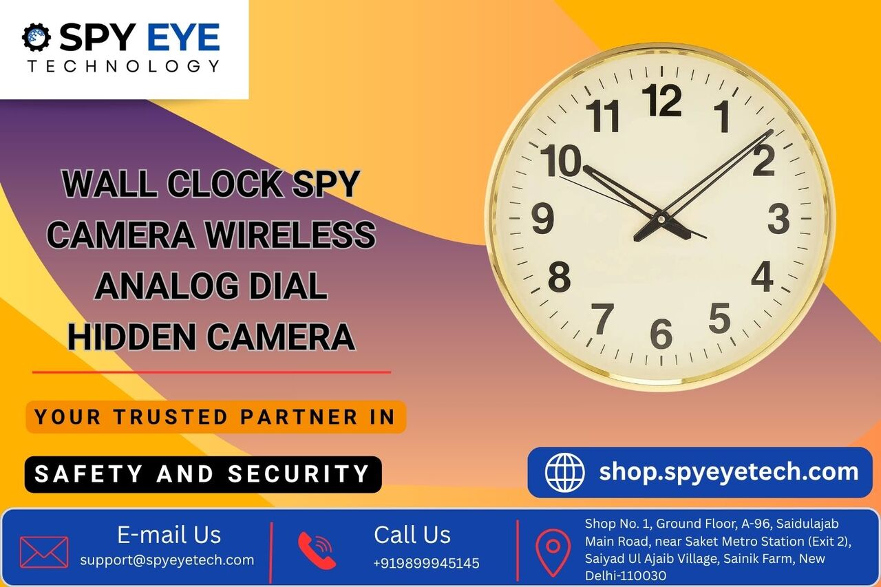 New Delhi, Electronics, INR 9999,  Analog Wall Clock Spy Camera For Discreet Security Applications