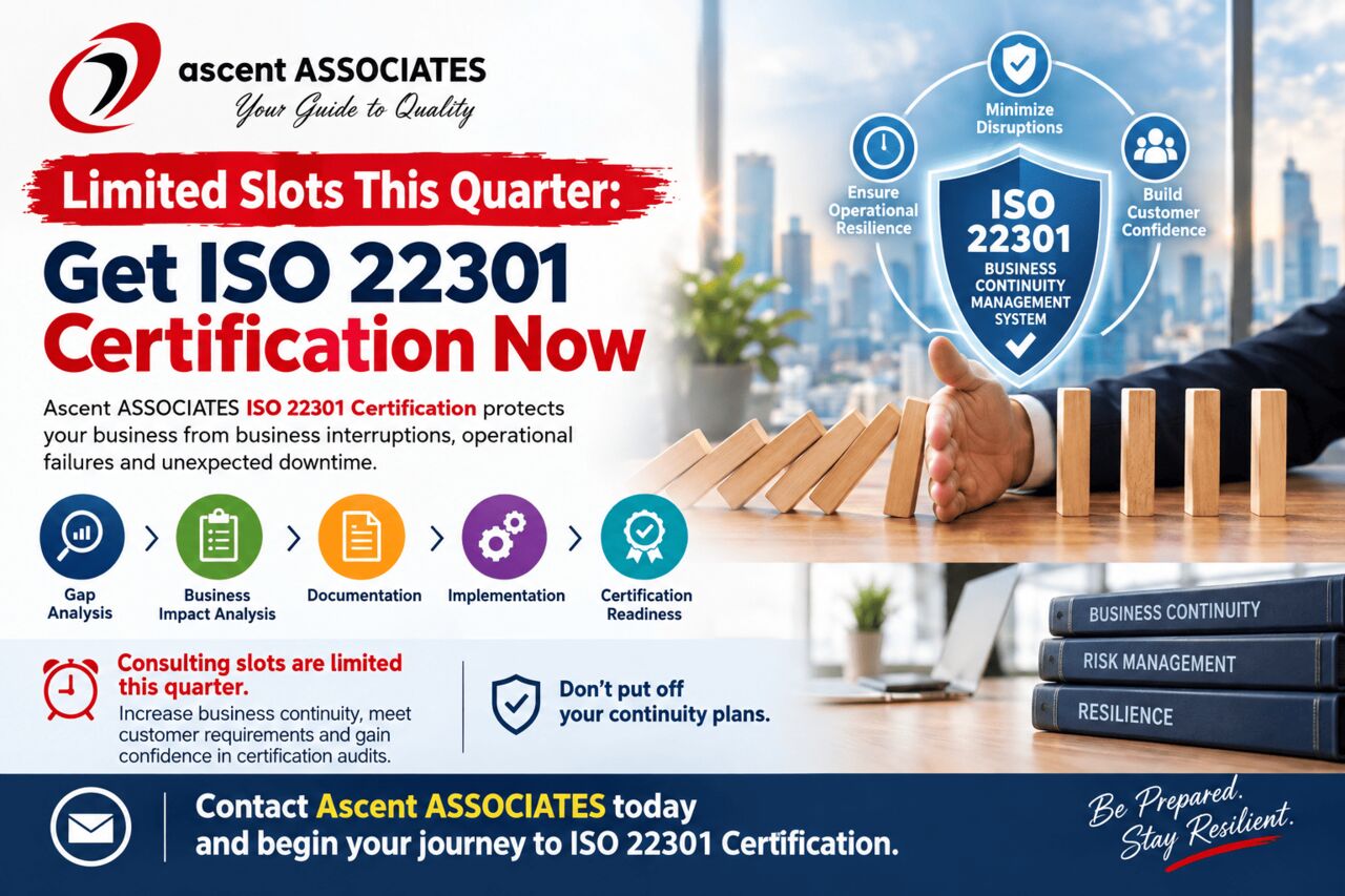 Colombo, Business, Limited Slots This Quarter: Get Iso 22301 Certification Now