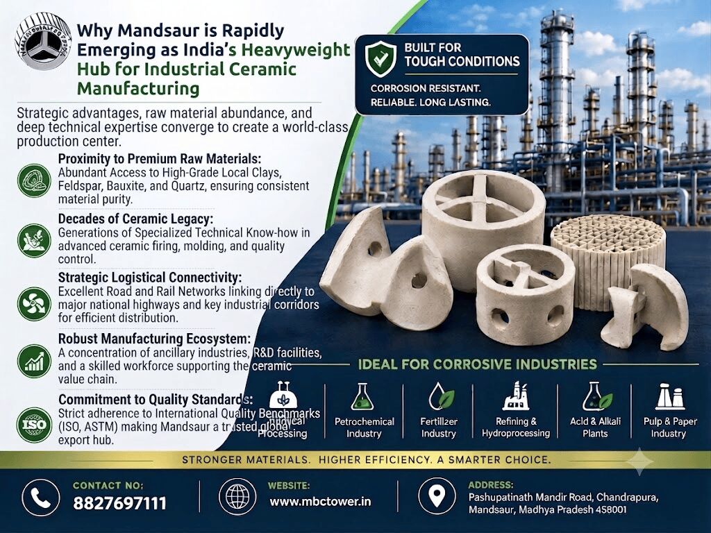 Bhopal, Business, Leading Industrial Ceramic Manufacturer And Exporter In Mandsaur, India
