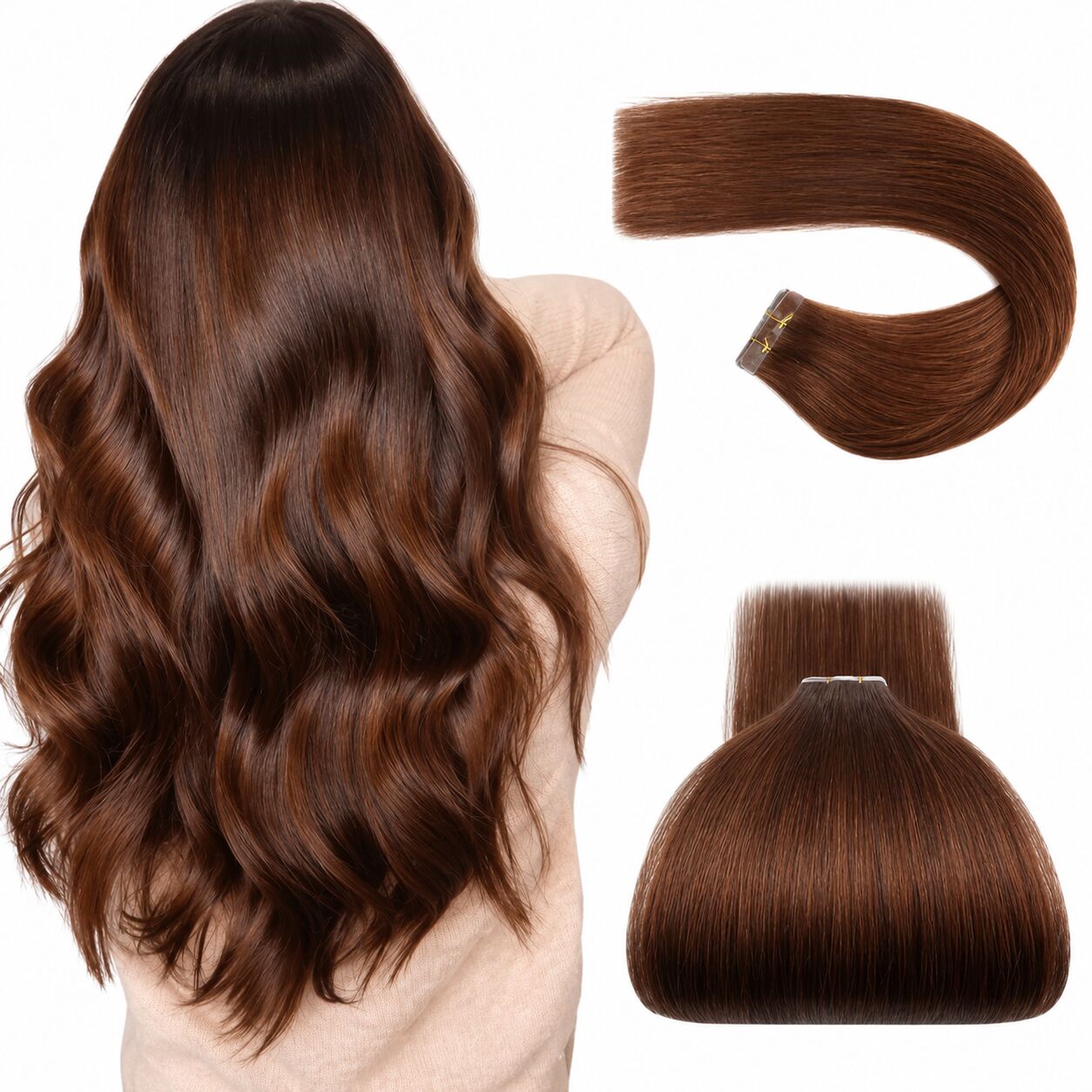 New York, Health & Beauty Items, Discover Brown Tape In Hair Extensions For Natural Length And Effortless Hair Style
