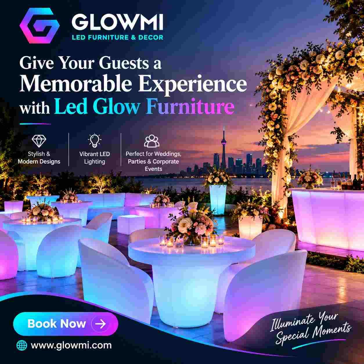 Toronto, Furniture, CAD 2850,  Give Your Guests A Memorable Experience With Led Glow Furniture